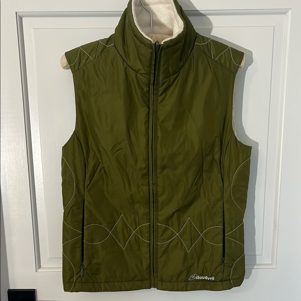 Olive Green Quilted Insulated Vest